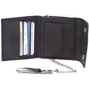 Genuine Leather Biker Wallet with chain # 4225